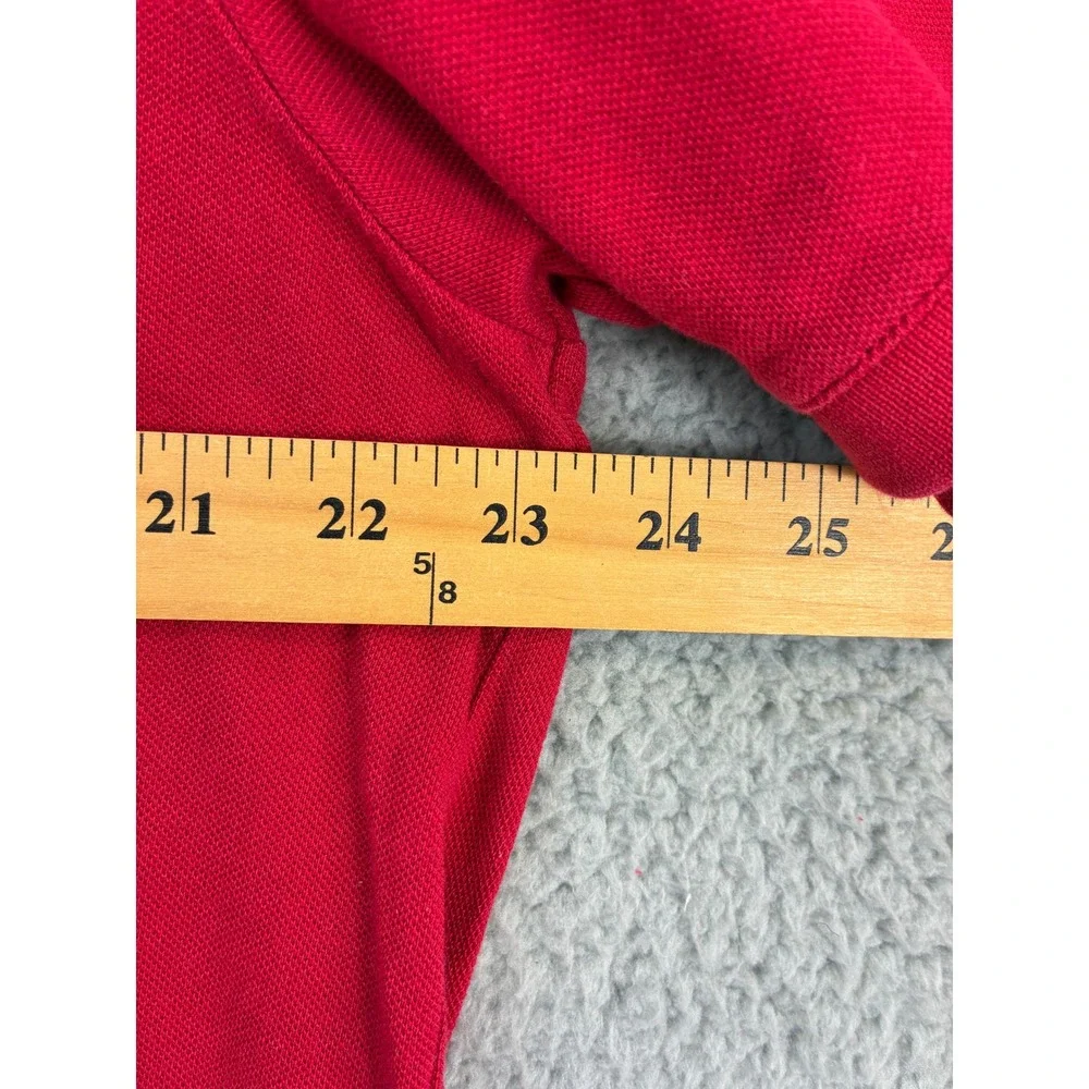 True Religion Buddha Logo Short Sleeve Polo Shirt Mens XL Red Casual Golf Pique